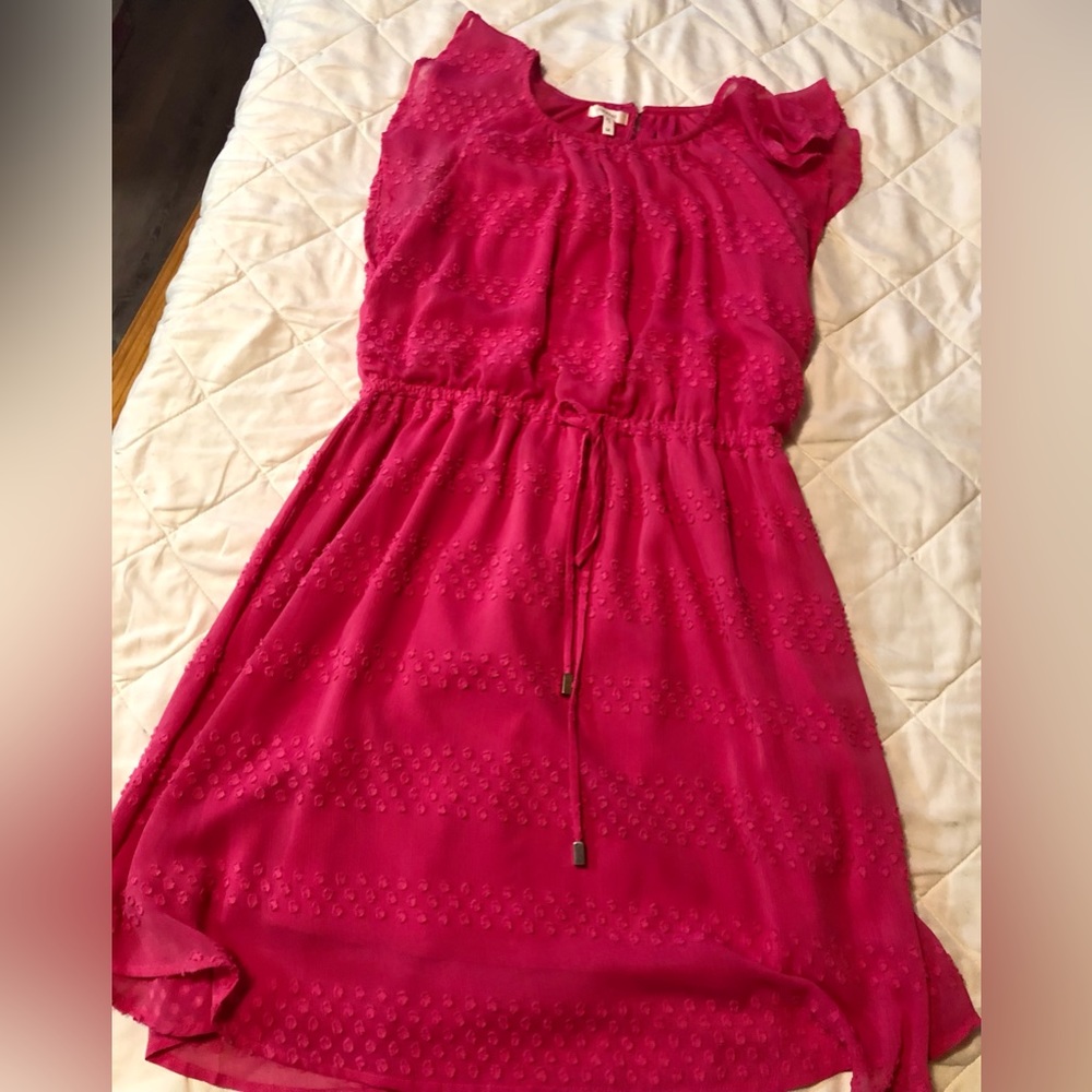 Bright pink spring dress!